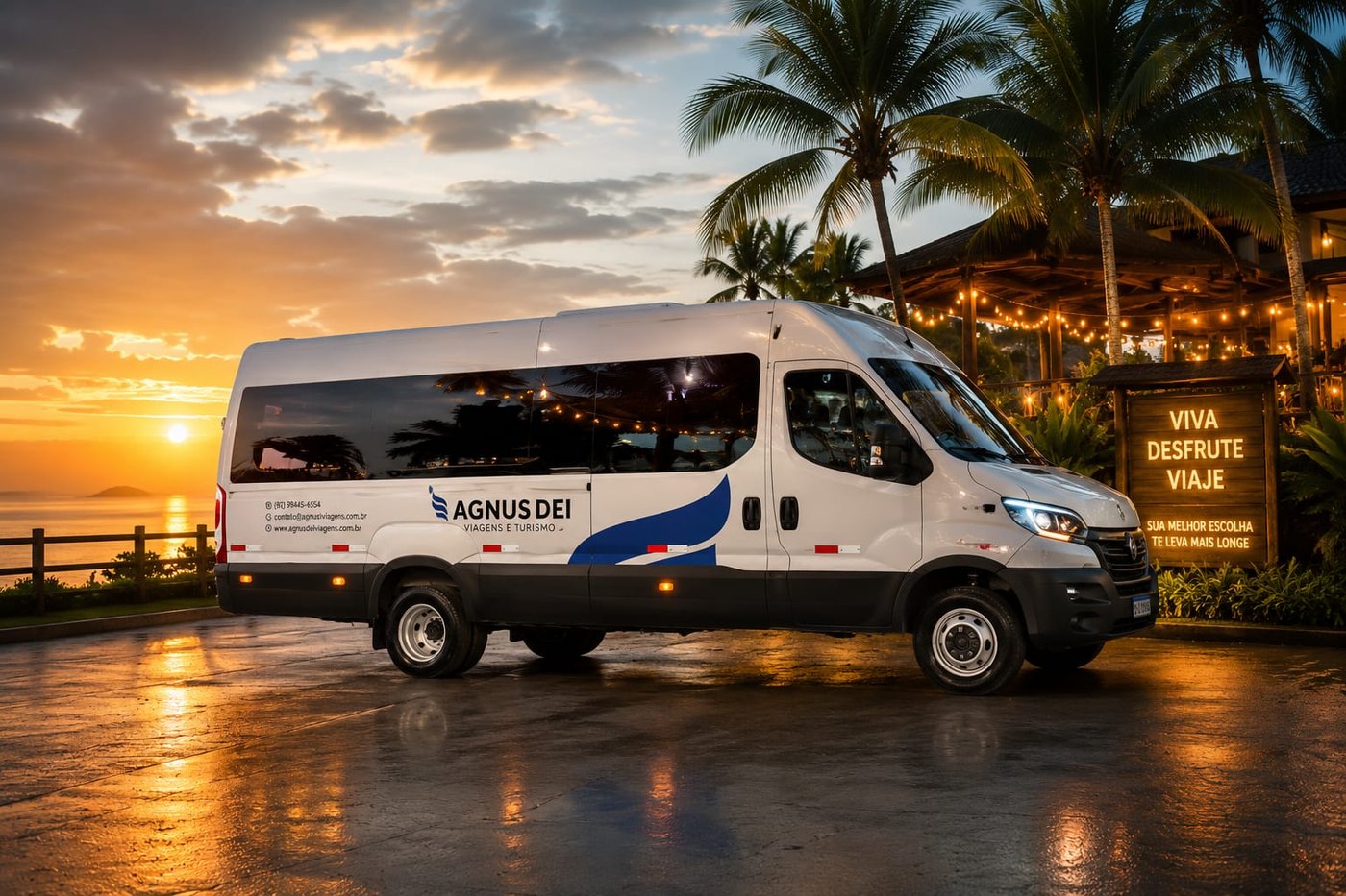 Micro-ônibus Executivo Agnus Dei para transporte corporativo